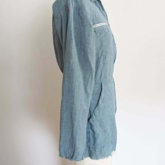 Jen's Pirate Booty Palmetto Romper XS Blue Bohemian Summer Cut Off Shorts - Picture 6 of 7